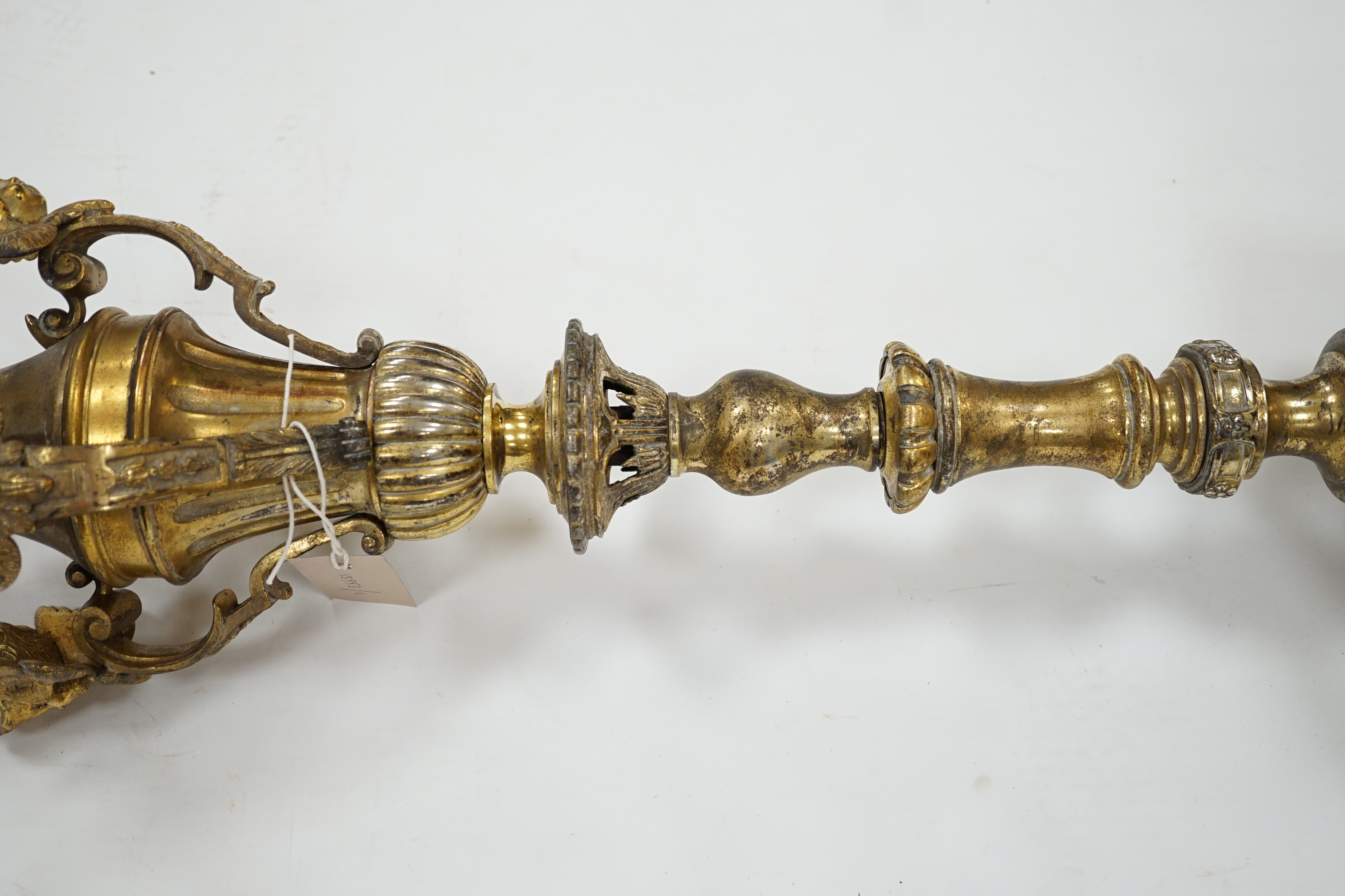 A late 19th/early 20th century ecclesiastical hanging censer, 101cm